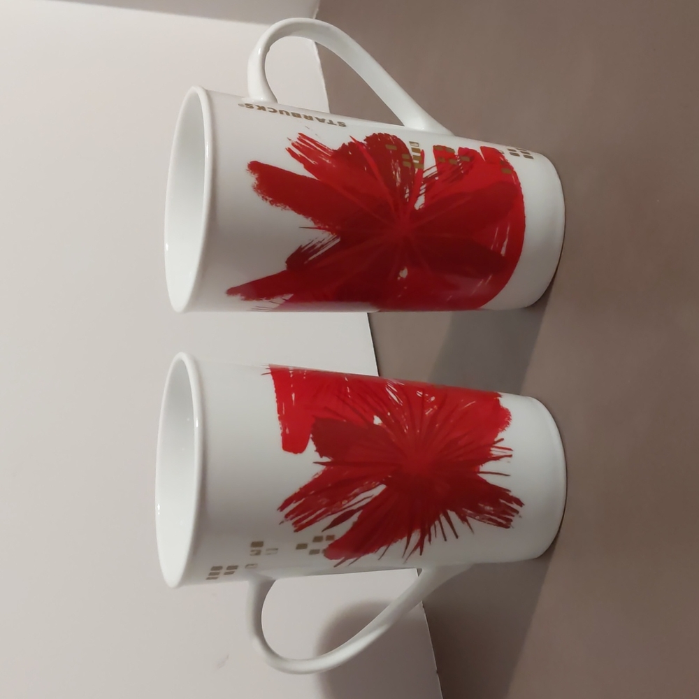 Starbucks Holiday 16 oz Coffee Mugs 2014 Set of 2
